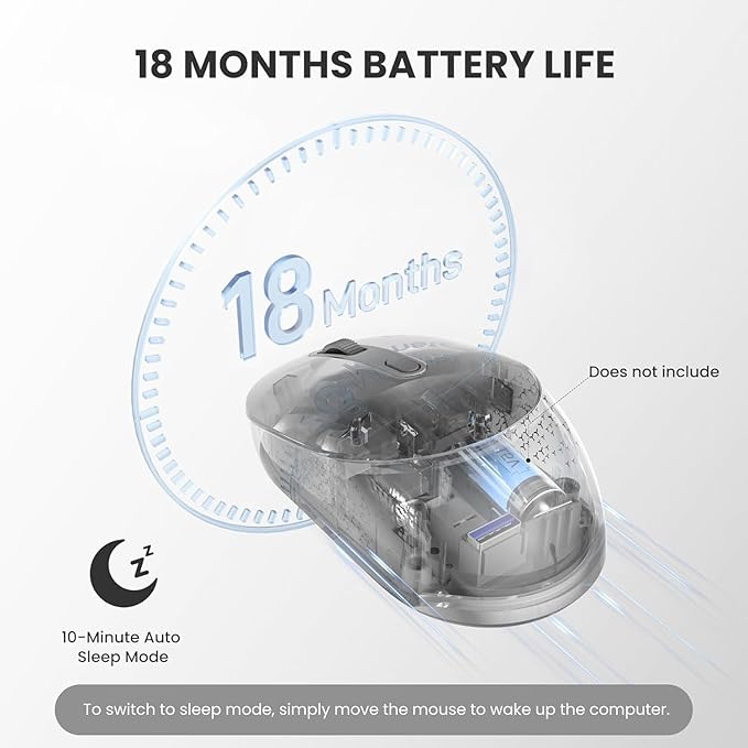 TECKNET Bluetooth Wireless Mouse, Compact & Portable, Silent Click, Ergonomic - Image 2