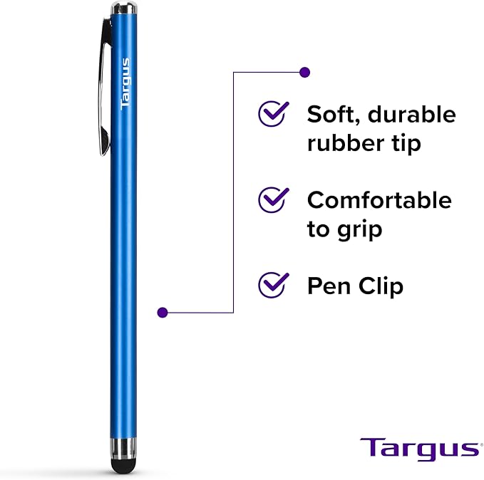 Targus Slim Stylus for Tablets and Smartphones, Metallic Blue - Image 2