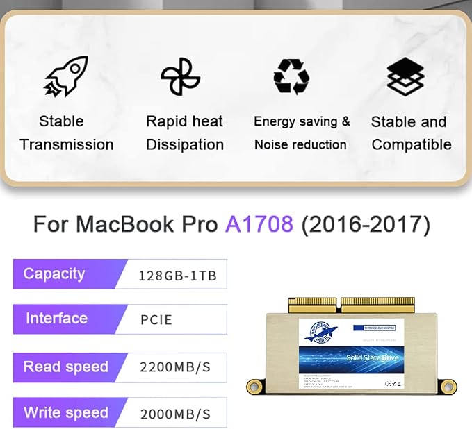 Dogfish 2TB SSD for MacBook Pro A1708, NVMe PCIe M.2 Internal Solid State Drive - Image 8