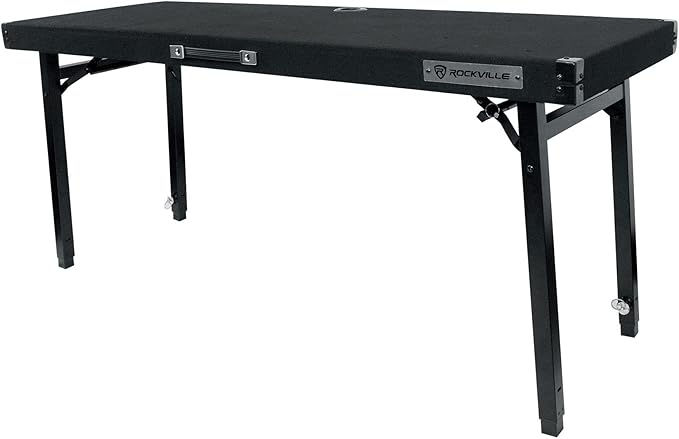 Rockville RTBL4 Adjustable Height DJ Table Folding Legs 20x60 Inch, Non-Slip - Image 4