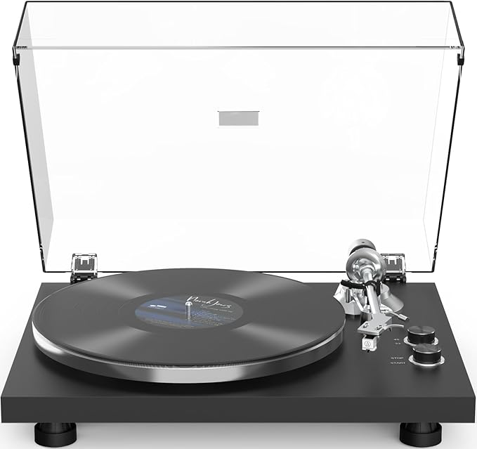 Turntables Record Player Wireless Output Connectivity Vinyl Player Belt-Drive by Retrolife
