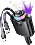 Retractable Car Charger with Aromatherapy and Starlight, 5 in 1 USB C Car by LUIENAO