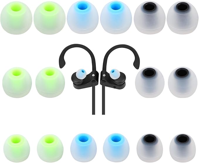 Earbud Tips Soft Anti Slip Washable Reusable Silicone Fit Most In-Ear Earbuds by Unknown