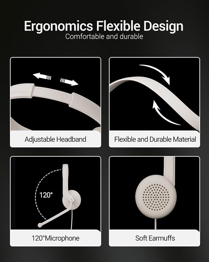 USB Headset with Microphone for PC - Image 5