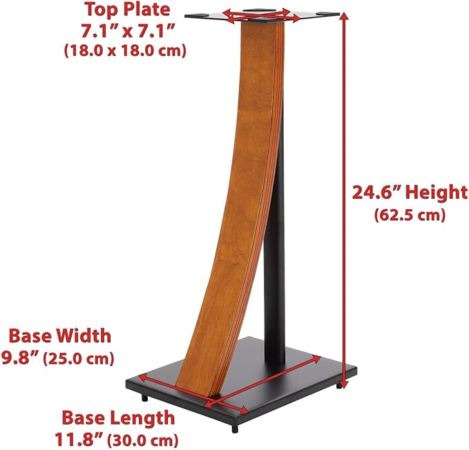 EXIMUS One Pair Fixed Height Universal Speaker Floor Stands - Image 5