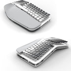 Ergonomic Wireless Keyboard and Mouse Set Creamy Wireless Keyboard Silent Mice - Image 5