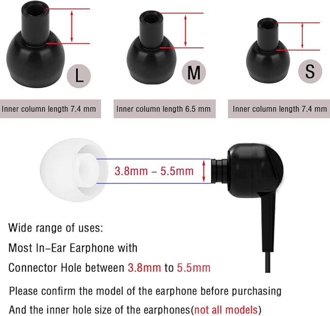 18 Pairs Silicone Ear Tips Replacement Earbud Tips - Image 4