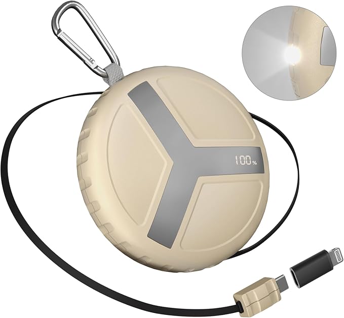 Vivilumens Power Bank Portable Charger 10, 000mAh Retractable 25.5 in Built-in - Image 9