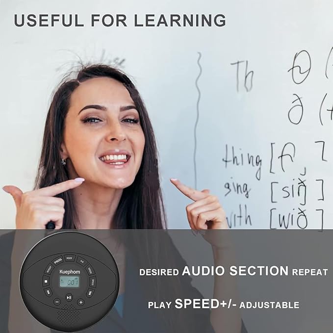 Kuephom Portable CD Player Rechargeable - Image 5