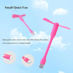 Mini USB Fan, Portable Pocket Fan USB-A Powered Little Cooler, Quiet Operation - Image 3