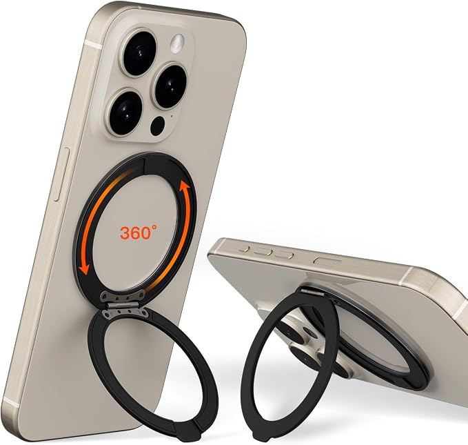 COOLQO 1Pc 360 Spin Cell Grip Ring Phone Stand Magnetic Holders by COOLQO