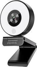 papalook 2K/1080P Webcam with Light and Privacy Cover, PA552 Full HD Streaming by WebcamExpert