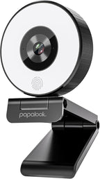 papalook 2K/1080P Webcam with Light and Privacy Cover, PA552 Full HD Streaming by WebcamExpert