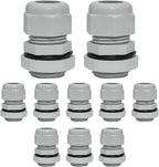 10 Pcs 1/2" NPT Nylon Cable Glands, IP68 Waterproof Adjustable Cord Grip Cable by Bonsicoky