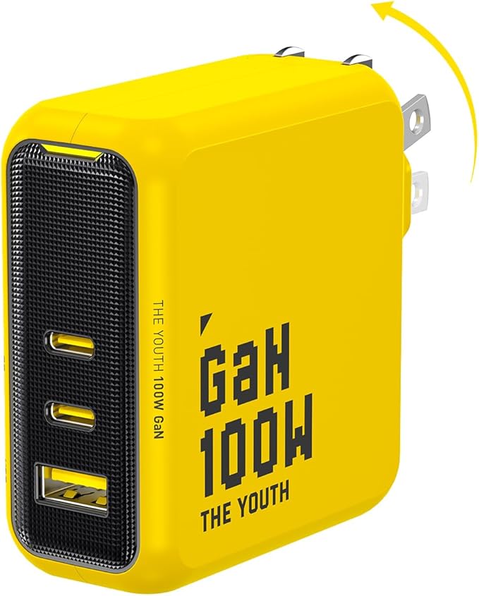 AOHI Youth 100W Gan+ USB C Wall Charger, 3-Port Laptop Fast Charger Type C by AOHI