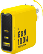 AOHI Youth 100W Gan+ USB C Wall Charger, 3-Port Laptop Fast Charger Type C by AOHI