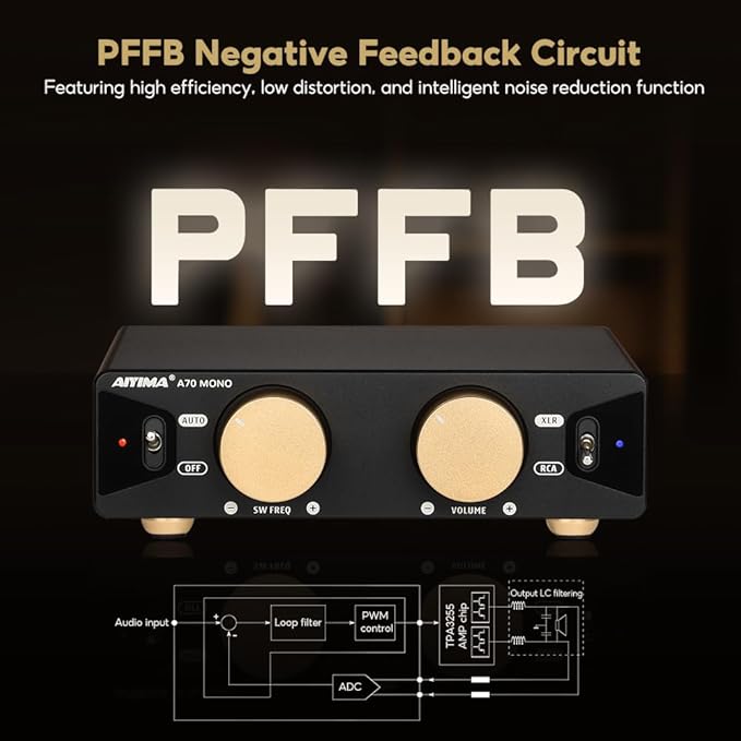 AIYIMA A70 Mono Amplifier with PFFB Home Audio Receiver, TPA3255 Class D Amp - Image 6