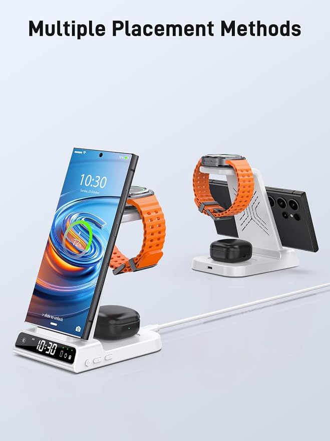 Wireless Charger for Samsung Charging Station, 3 in 1 Android Phone Charger for - Image 6