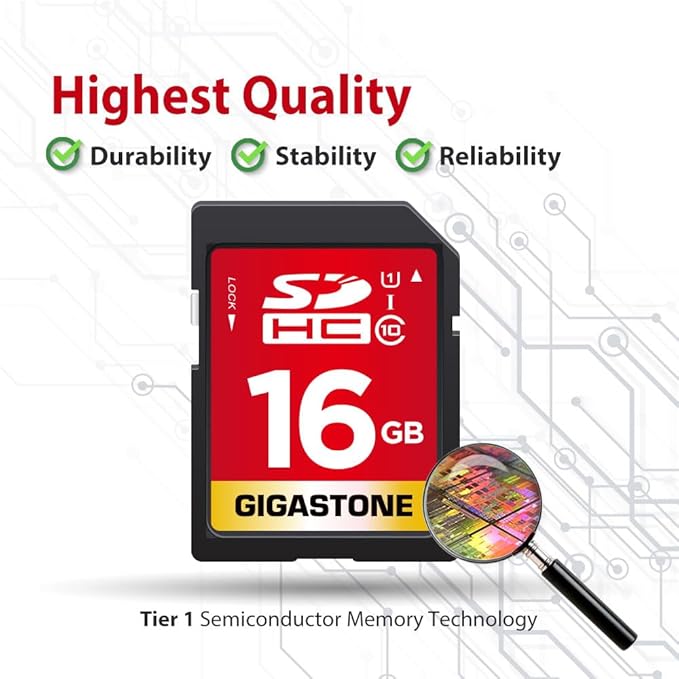 Gigastone 16GB SDHC Memory Card, 2 Pack Premium Series, Transfer Speed Up to - Image 7