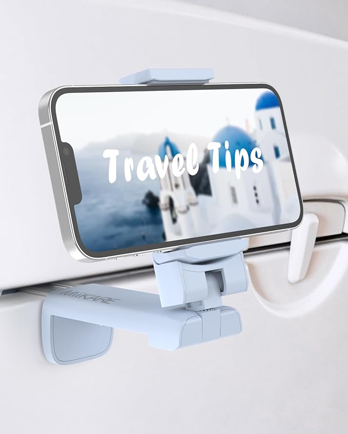 Airplane Travel Essentials Phone Holder, Universal Handsfree Phone Mount by MiiKARE