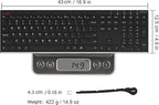 ALLIFE 2.4G Wireless Keyboard Stainless Steel Ultra Slim Full Size Keyboard - Image 6