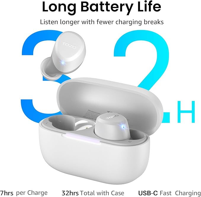 TOZO A1 Wireless Earbuds Bluetooth 5.3 Light Weight in Ear IPX5 Waterproof - Image 7