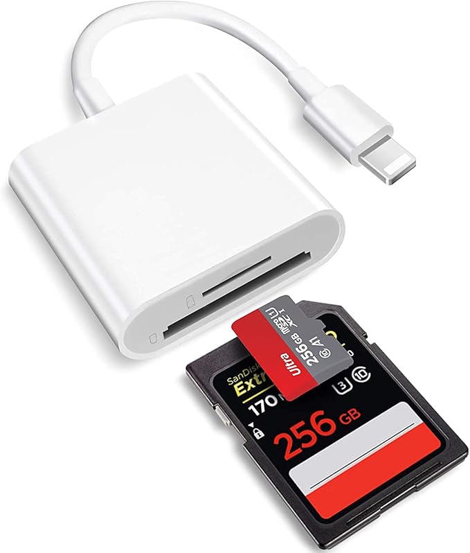 2 in 1 Lightning to SD Card Reader by Belcompany