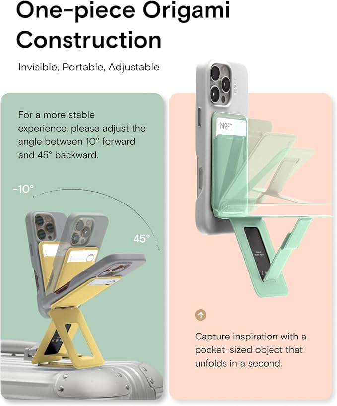 MOFT Phone Tripod Wallet for iPhone, Mulit-Angles, Lightweight Phone Stand - Image 3