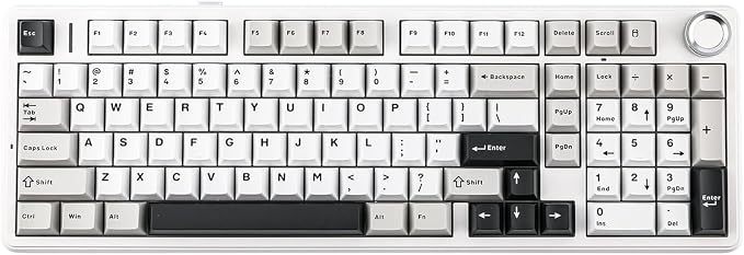 x Aula F99 Pro Wireless Mechanical Gaming Keyboard, Hot Swappable Custom Cream by LEOBOG