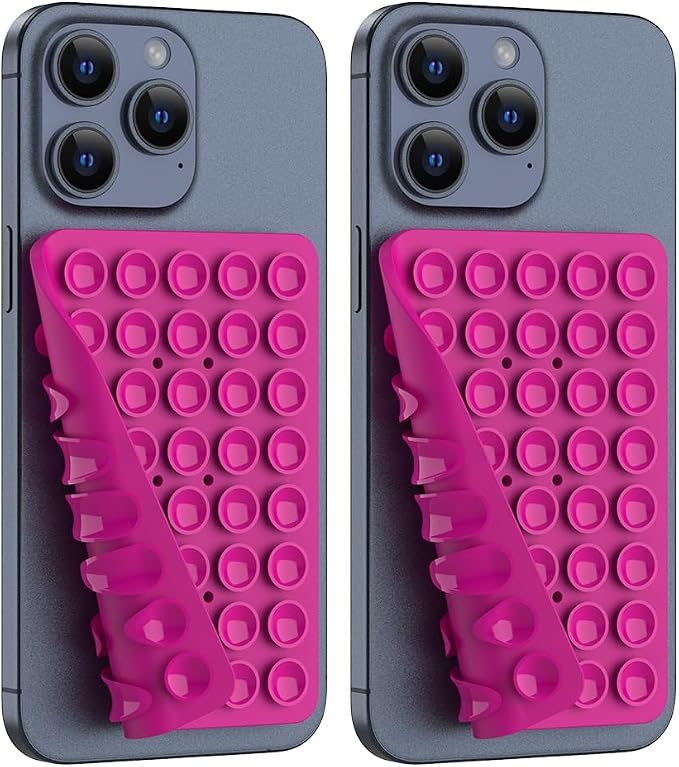 2PACK Silicone Double Sided Suction Phone Case Mount, Detachable Hands Free & by CMZZ