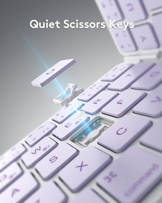 Samsers Bluetooth Foldable Keyboard, Wireless Portable Folding Keyboard - Image 8