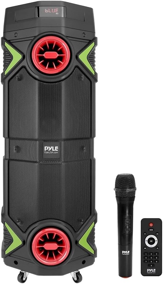 Pyle Portable Bluetooth PA Speaker - 400W Dual 8” Rechargeable Indoor/Outdoor by PyleUSA