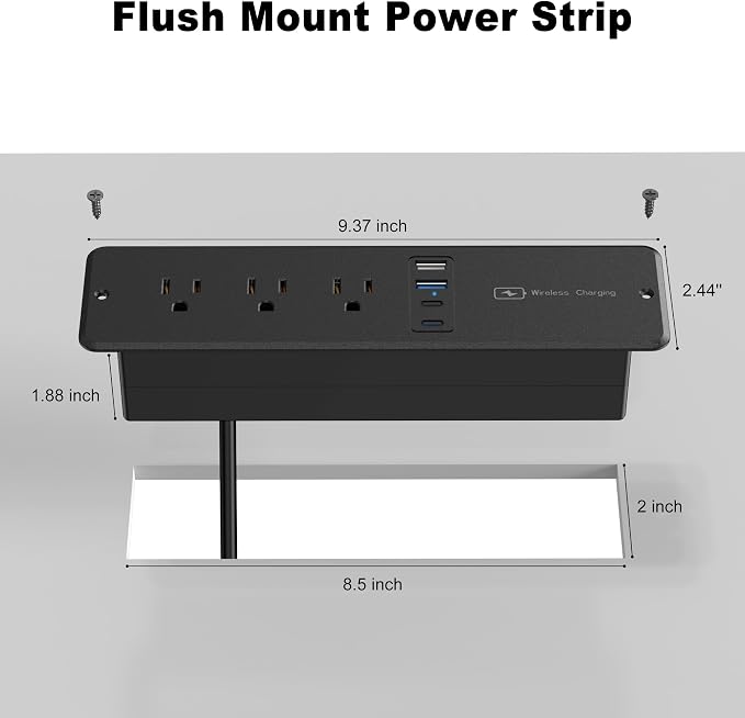 8 in 1 Recessed Power Strip - Image 7