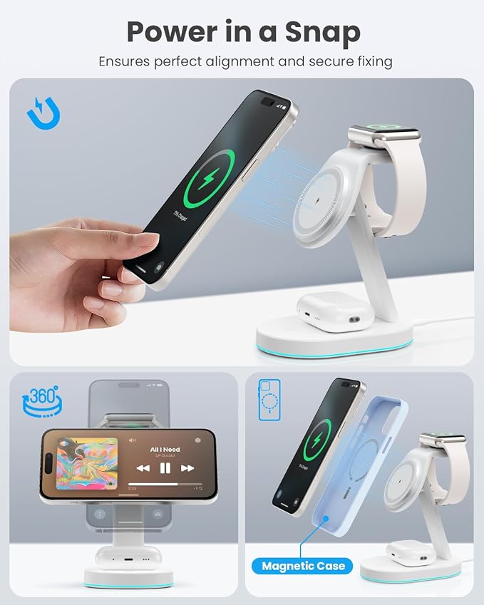 3 in 1 Wireless Charger Charging Station - Image 4