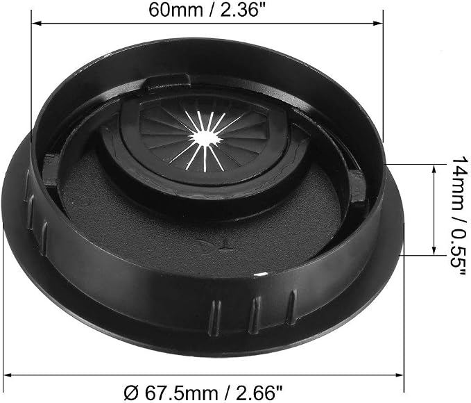 uxcell Cable Hole Cover, 2.4Inch/60mm Zinc Alloy Desk Wire Cord Cable Grommets - Image 2