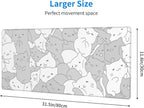 White Kawaii Cats E-Sport Mouse Pad Large Desk Mat Non-Slip Rubber Base - Image 2