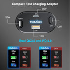 Retractable Car Charger 4 in 1 Fast Charging Adapter Magjieyx 62W Retractable - Image 3