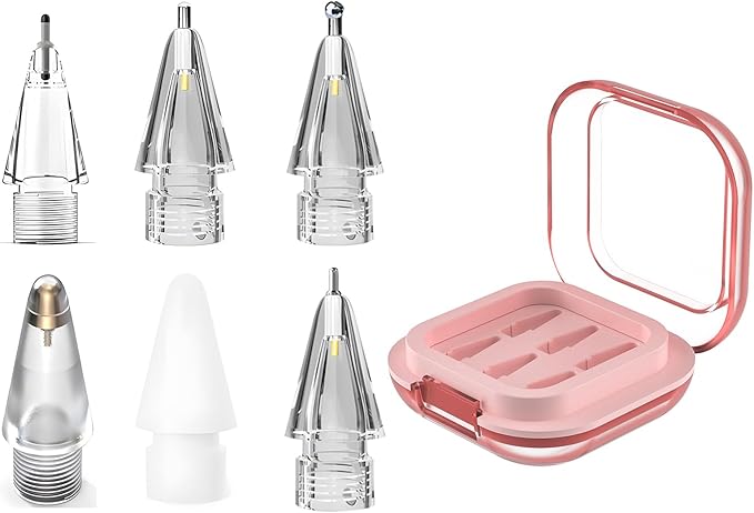 Replacement Pencil Tips for Apple Pencil Pro, Fine Point Metal Tip for Apple by TODXARZC