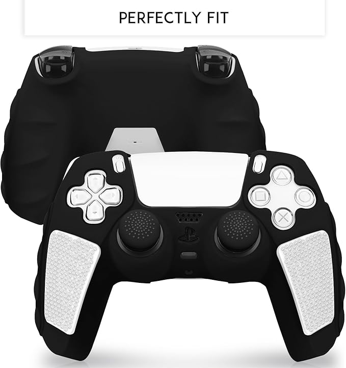 SIKEMAY Anti-Slip PS5 Controller Skin, Soft Thicken Non-Slip Studded Silicone - Image 2