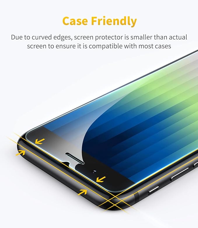 UNBREAKcable Protective Glass for iPhone SE 2022/2020, 2.5D Double Defense - Image 4