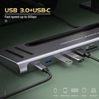 USB C Docking Station, Onten USB-C to Dual HDMI Adapter HUB .12-in-1 USB-A 3.0 - Image 3