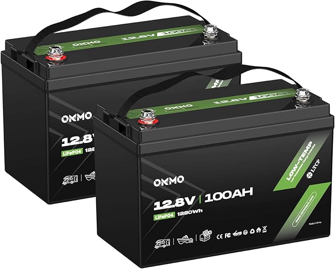 OKMO 12V 100Ah LiFePO4 Battery, Lithium Battery 100A BMS, 10 Years Lifetime by OKMOBeYourHomePowerBackup
