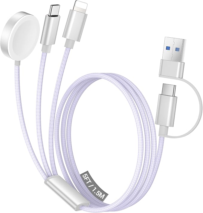 Temdan for Travel Vacation Essentials, 3 in 2 USB C Cable for Apple Watch by Temdan