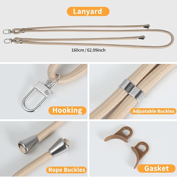 for iPhone 14 Pro Case with 62.99 inch Lanyard, Compatible with MagSafe - Image 3