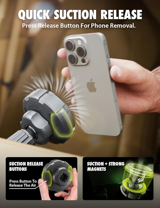 Bracketron Magnetic Car Mount for Cell Phone, MagAlign Max Car Vent Phone - Image 5