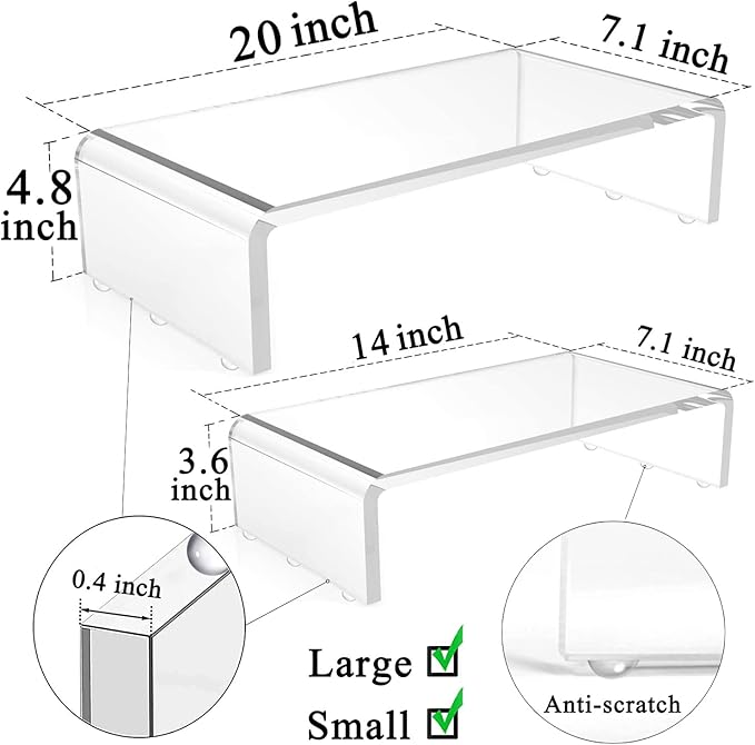 2 Pack Computer Monitor Riser - Image 3