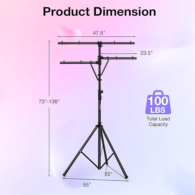 DJ Light Stand, Tripod Lighting Stand - Image 6