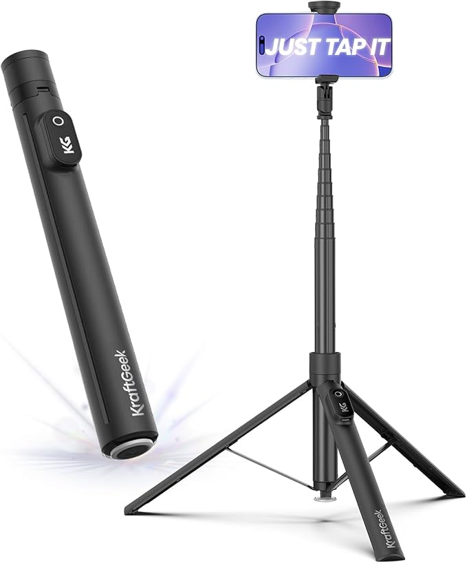 KraftGeek Automatic Tripod for iPhone, Tripod Stand by KraftGeek