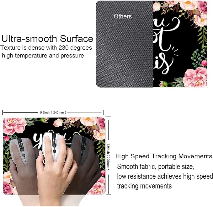 Mouse Pad, Premium-Textured Mouse Mat, Non-Slip Rubber Base Mousepad - Image 3