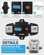 100 Amp Circuit Breaker 12-48 Volt DC 100A Self Recovery Resettable High Amp - Image 4